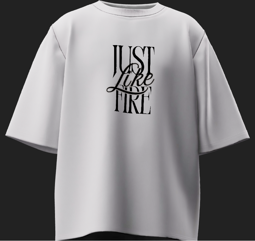 Just Like Fire Crop - Black